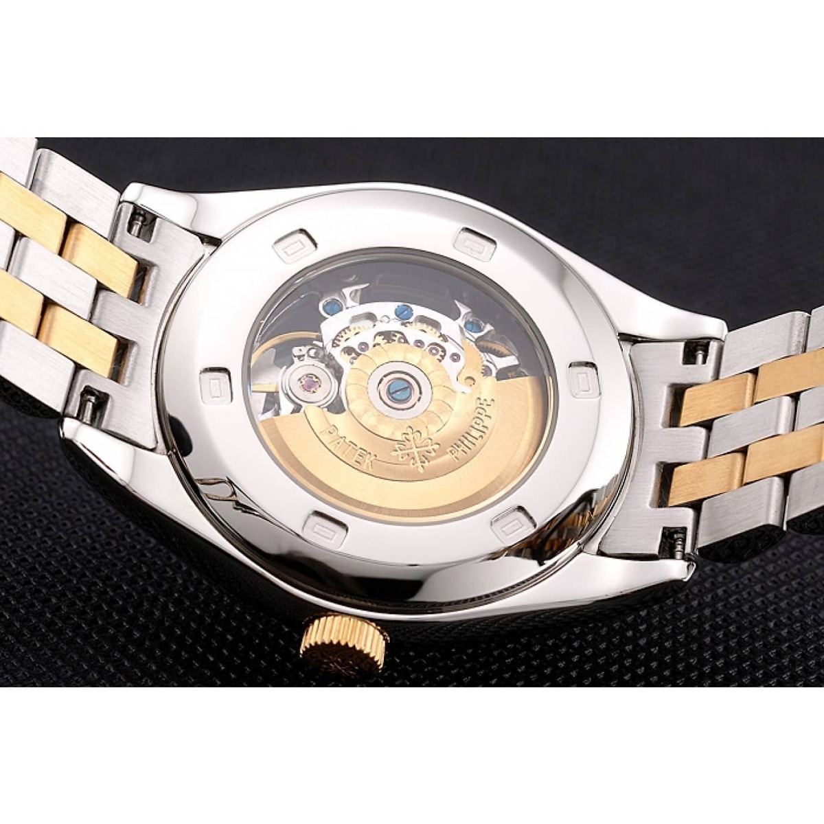 Patek Philippe Calatrava Openworked Dial White</br> <span style="color: #a8927b; font-size: 90%;">37 mm, Steel & Yellow Gold</span> - Image 8