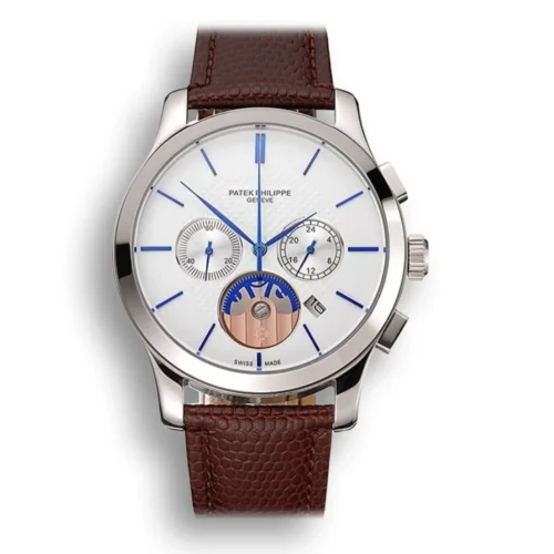 Patek Philippe Chronograph Dial White 43 mm in Stainless Steel