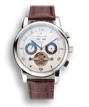 Patek Philippe Classic Tourbillon Power Reserve Dial White 45mm Stainless Steel Replica