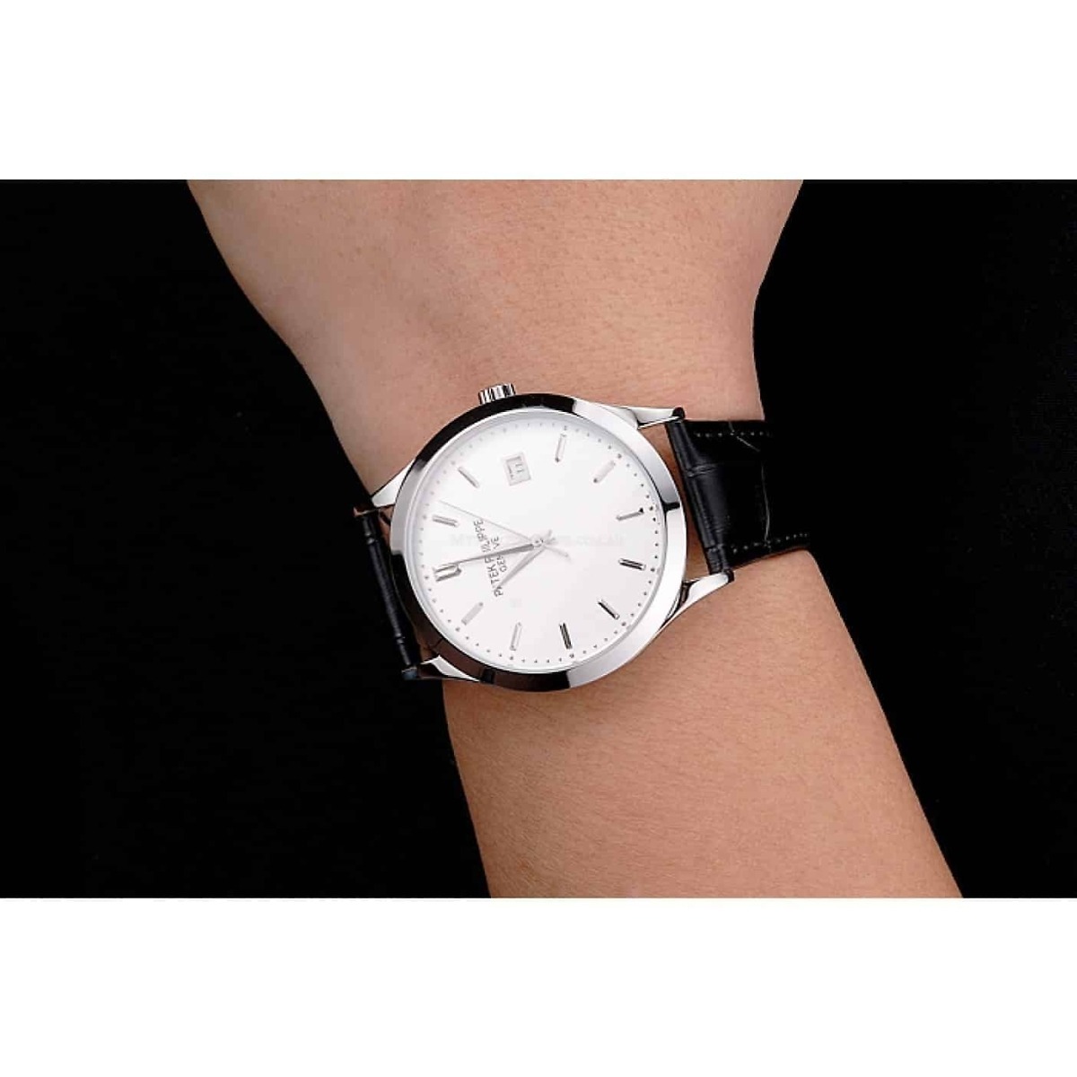 Patek Philippe Calatrava Dial White</br> <span style="color: #a8927b; font-size: 90%;">38 mm, Stainless Steel</span> - Image 9