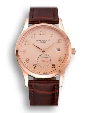 Patek Philippe Calatrava Dial Rose Gold 39 mm in stainless steel