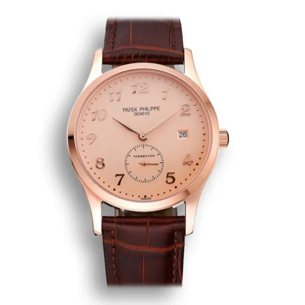 Patek Philippe Calatrava Dial Rose Gold 39 mm in stainless steel