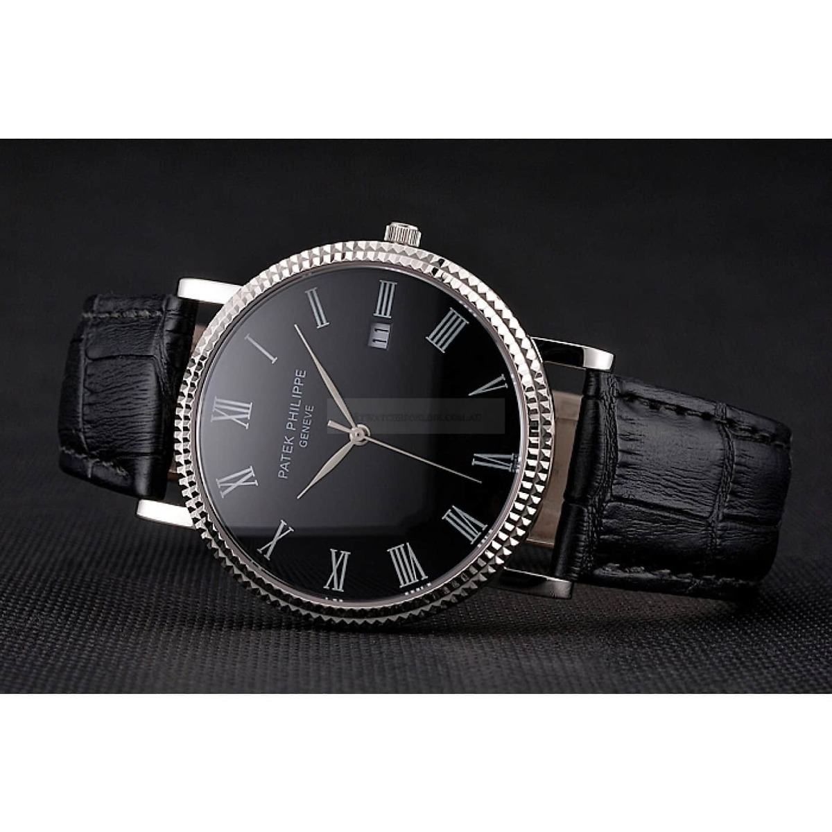 Patek Philippe Calatrava Quadrante Nero Romano 8927 mm, Acciaio inossidabile - Immagine 90