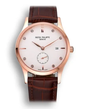 Patek Philippe Calatrava White Dial White 39 mm Rose Gold Plated