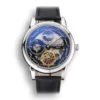 Patek Philippe Dual Time Moonphase Tourbillon with a black skeletonised dial