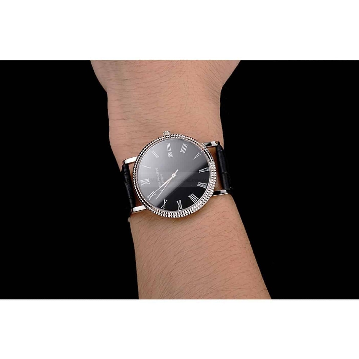 Patek Philippe Calatrava Quadrante Nero Romano 8927 mm, Acciaio inossidabile - Immagine 90