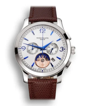 Patek Philippe Chronograph White Guilloche Dial White 43 mm Stainless Steel