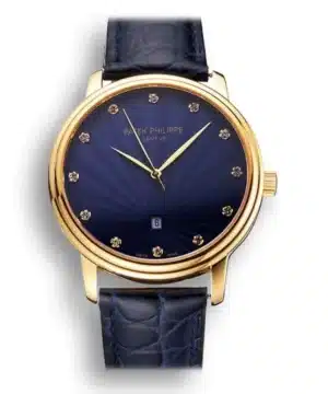 Patek Philippe Calatrava Date Blue Guilloche Dial Blue 41 mm