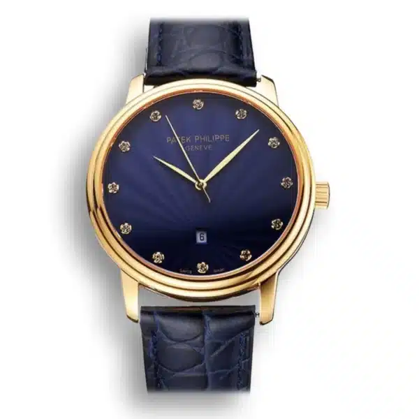 Patek Philippe Calatrava Date Blue Guilloche Dial Blue 41 mm