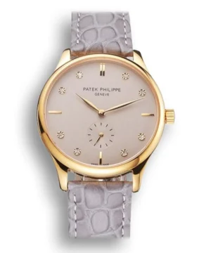 Patek Philippe Calatrava Replica in a Silver & Diamond Dial, 39mm with a luxurious Yellow Gold Plated