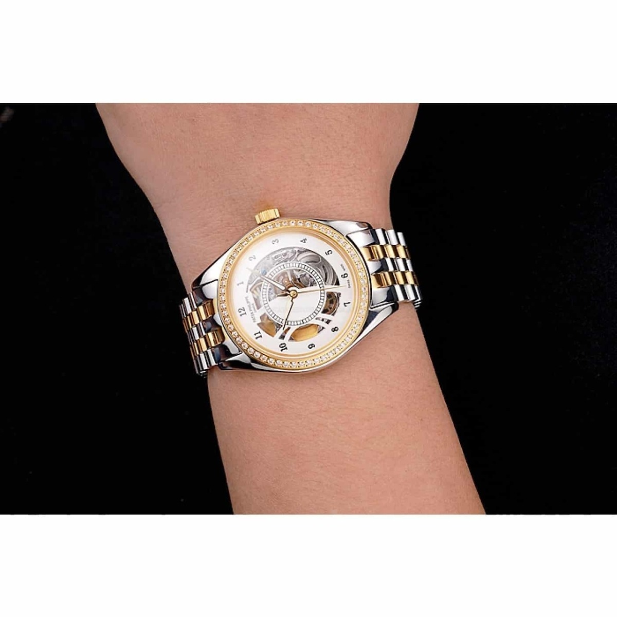 Patek Philippe Calatrava Openworked Dial White</br> <span style="color: #a8927b; font-size: 90%;">37 mm, Steel & Yellow Gold</span> - Image 10