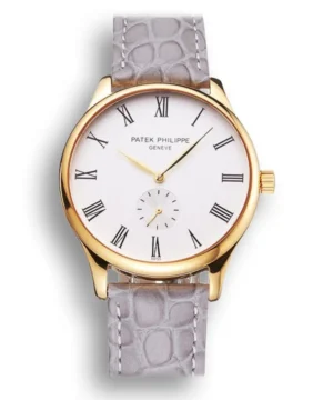 Patek Philippe Calatrava Dial White 39 mm Yellow Gold Plated