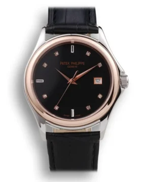 Patek Philippe Geneve Calatrava Crystal Studded Dial Black