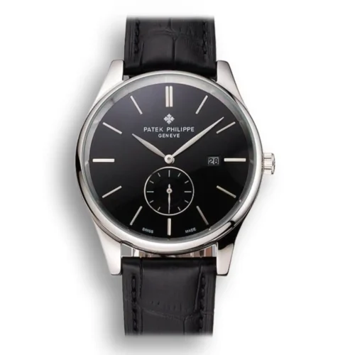 Patek Philippe Calatrava Date Dial Black 40 mm in Stainless Steel