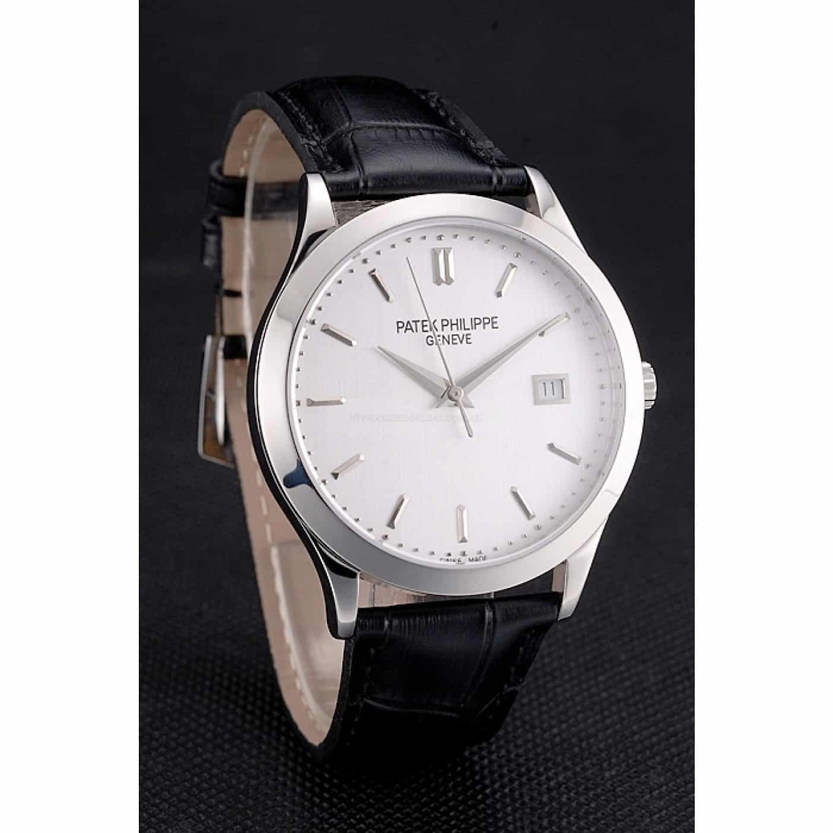 Patek Philippe Calatrava Dial White</br> <span style="color: #a8927b; font-size: 90%;">38 mm, Stainless Steel</span> - Image 3