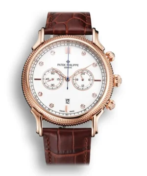 Patek Philippe Chronograph White Dial With Diamonds