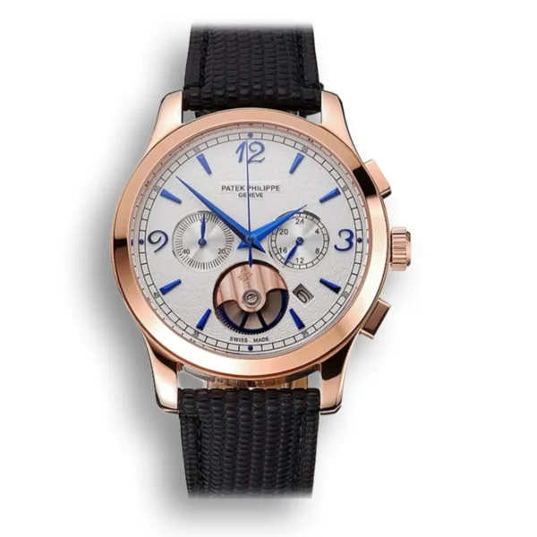 Patek Philippe Chronograph White Guilloche Dial White