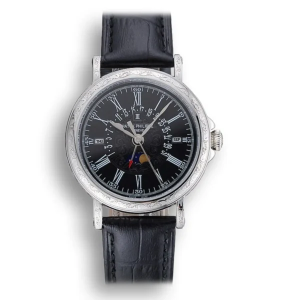 Patek Philippe Perpetual Calendar Dial Black, 40 mm in stainless steel