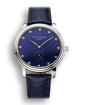 Patek Philippe Calatrava Blue Guilloche Dial 41 mm in stainless steel