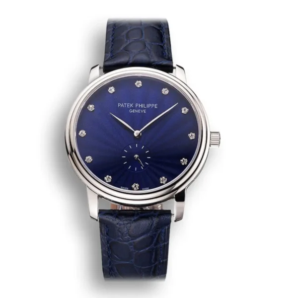 Patek Philippe Calatrava Blue Guilloche Dial 41 mm in stainless steel