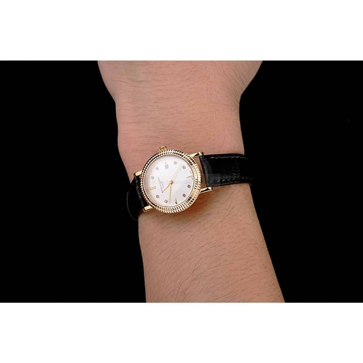 Patek Philippe Calatrava quadrante bianco e diamanti 8927 mm, placcato oro giallo - Immagine 90