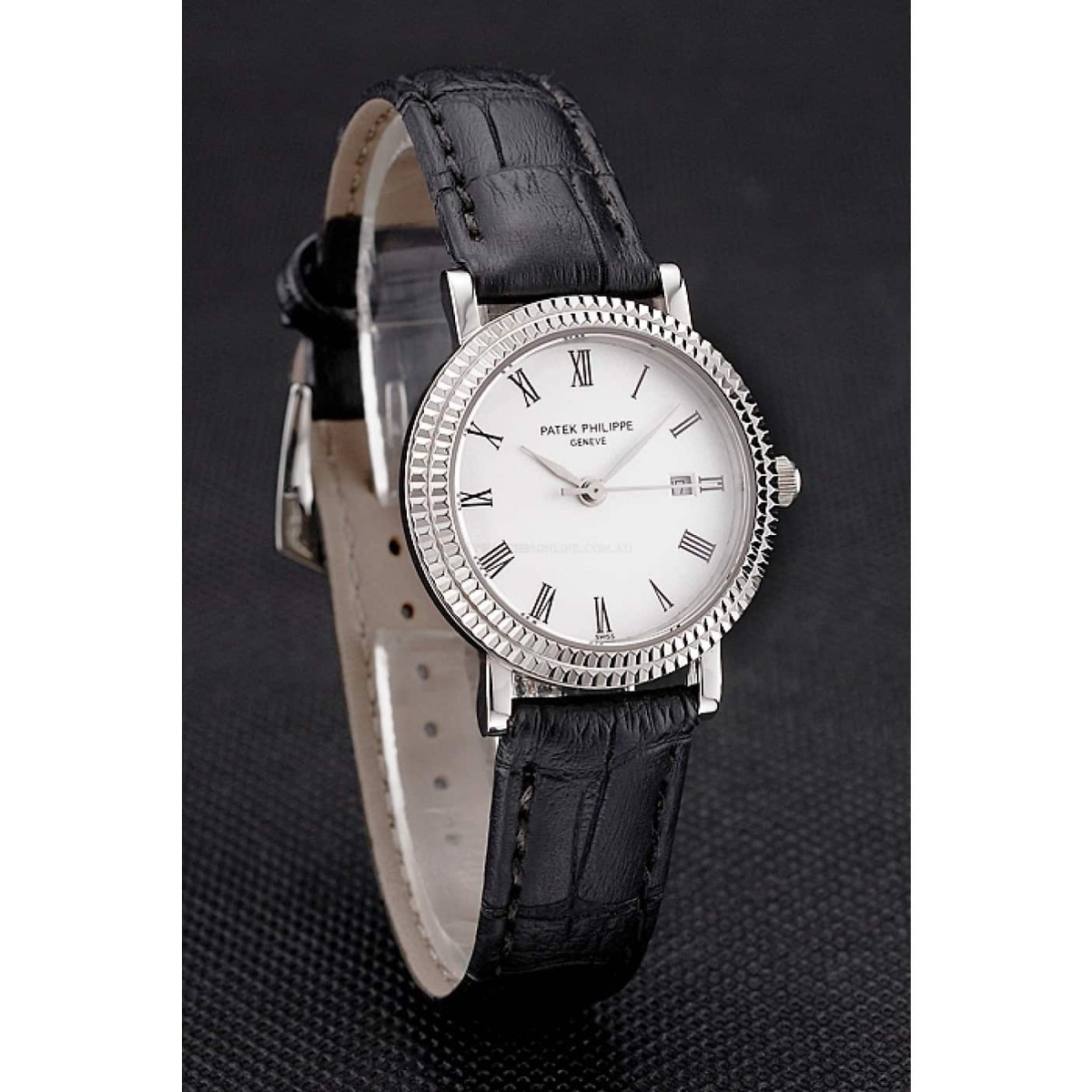Patek Philippe Calatrava Roman Dial White</br> <span style="color: #a8927b; font-size: 90%;">28 mm, Stainless Steel</span> - Image 3