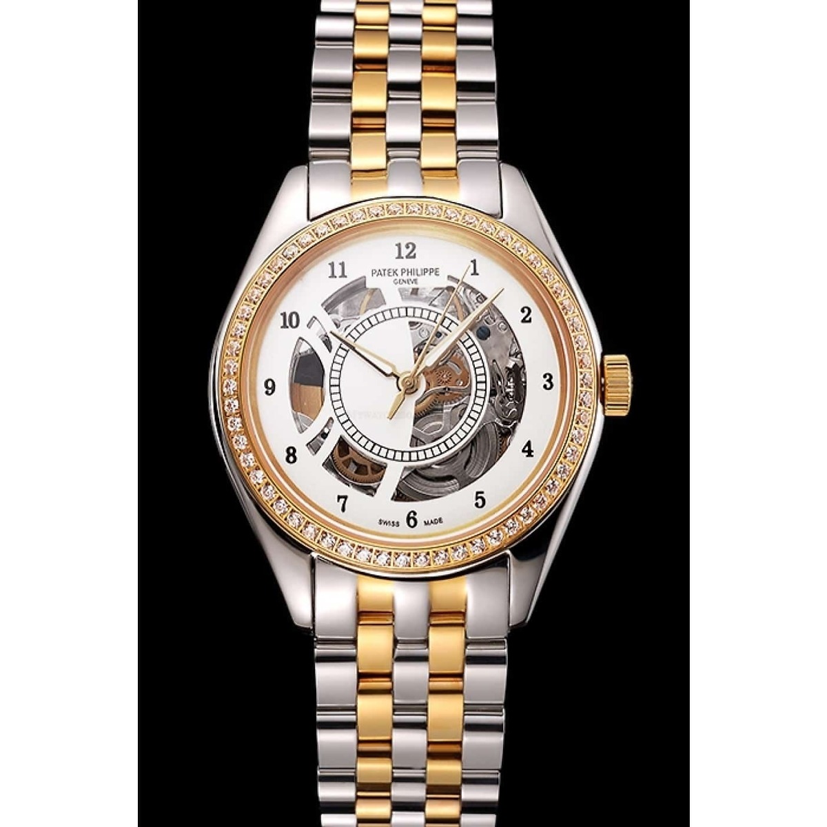 Patek Philippe Calatrava Openworked Dial White</br> <span style="color: #a8927b; font-size: 90%;">37 mm, Steel & Yellow Gold</span> - Image 2