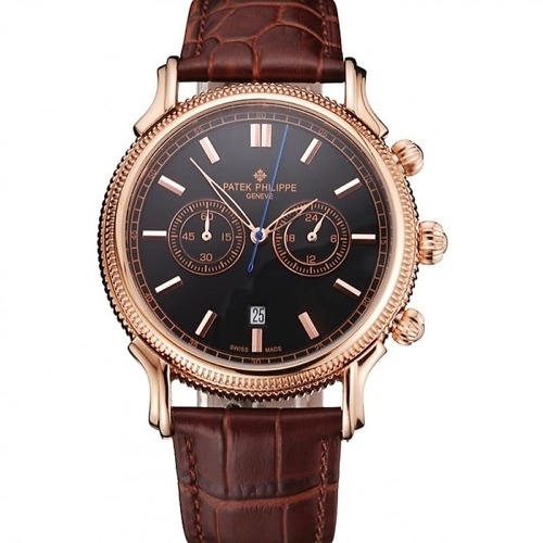 Patek Philippe Chronograph Dial Black 40 mm Rose Gold Plated