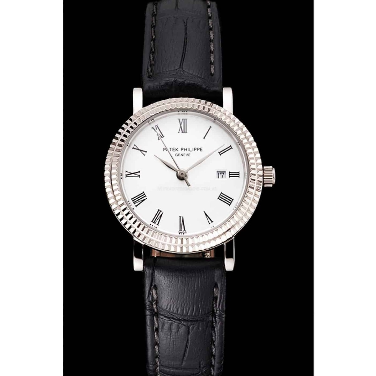 Patek Philippe Calatrava Roman Dial White</br> <span style="color: #a8927b; font-size: 90%;">28 mm, Stainless Steel</span> - Image 2