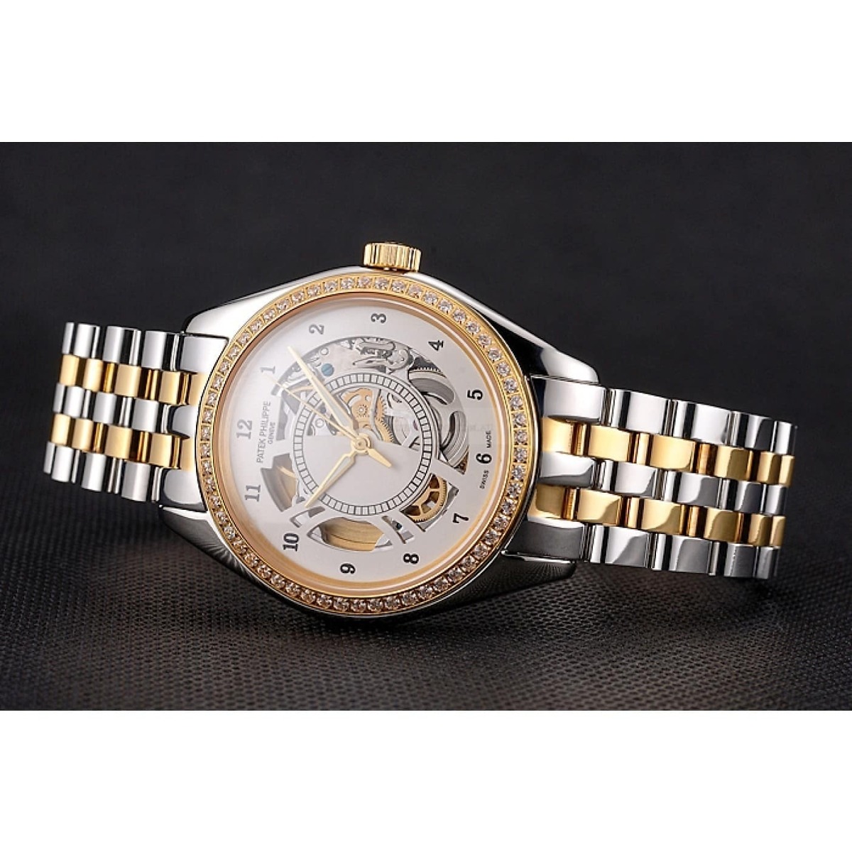 Patek Philippe Calatrava Openworked Dial White</br> <span style="color: #a8927b; font-size: 90%;">37 mm, Steel & Yellow Gold</span> - Image 5