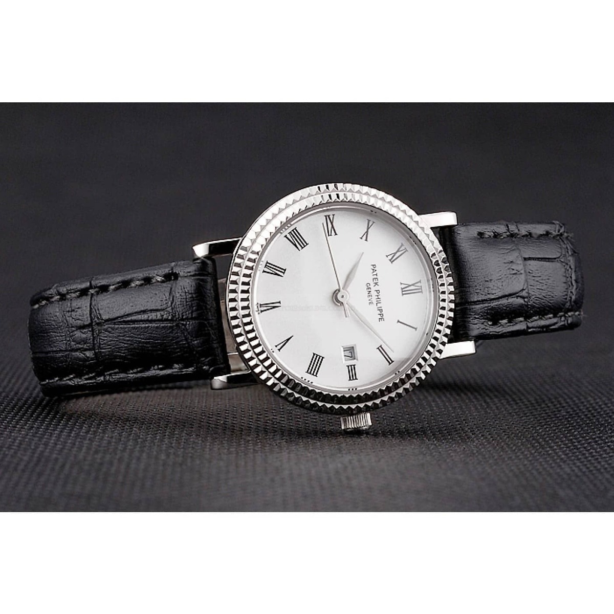 Patek Philippe Calatrava Roman Dial White</br> <span style="color: #a8927b; font-size: 90%;">28 mm, Stainless Steel</span> - Image 5