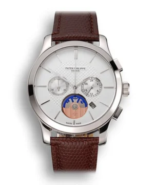 Patek Philippe Chronograph White Guilloche Dial White