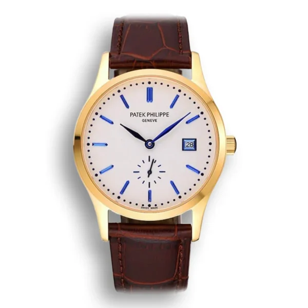 Patek Philippe Calatrava Dial White 41 mm Yellow Gold Plated