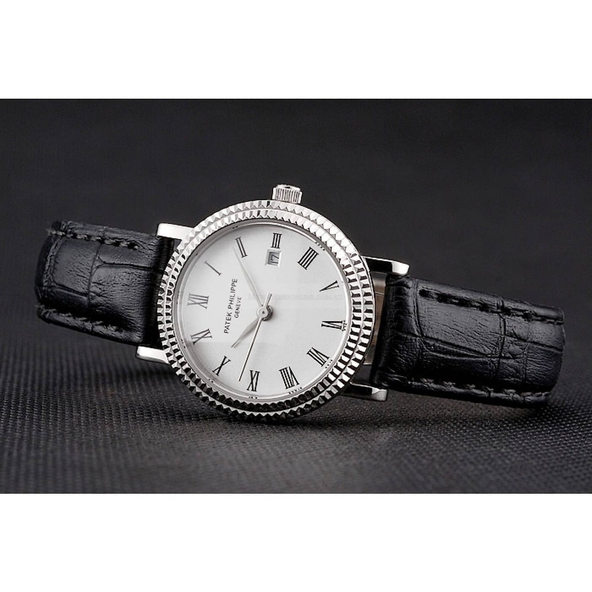 Patek Philippe Calatrava Roman Dial White</br> <span style="color: #a8927b; font-size: 90%;">28 mm, Stainless Steel</span> - Image 4