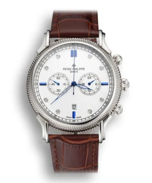 Patek Philippe Chronograph with a white dial and diamonds