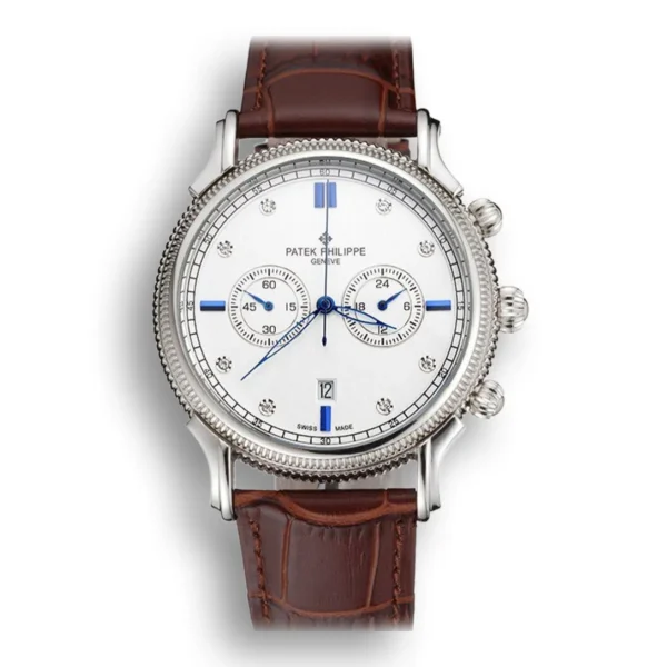 Patek Philippe Chronograph with a white dial and diamonds