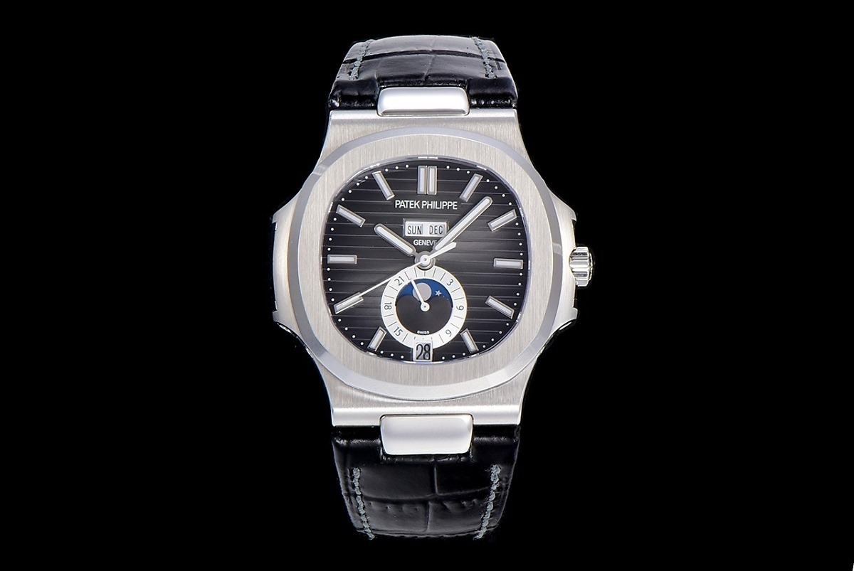 Replica Nautilus 5726A-001 Patek Philippe Annual Calendar, Moon phases.</br> <span style="color: #a8927b; font-size: 90%;">40.5 mm,Steel,Dark Dial</span> - Image 2