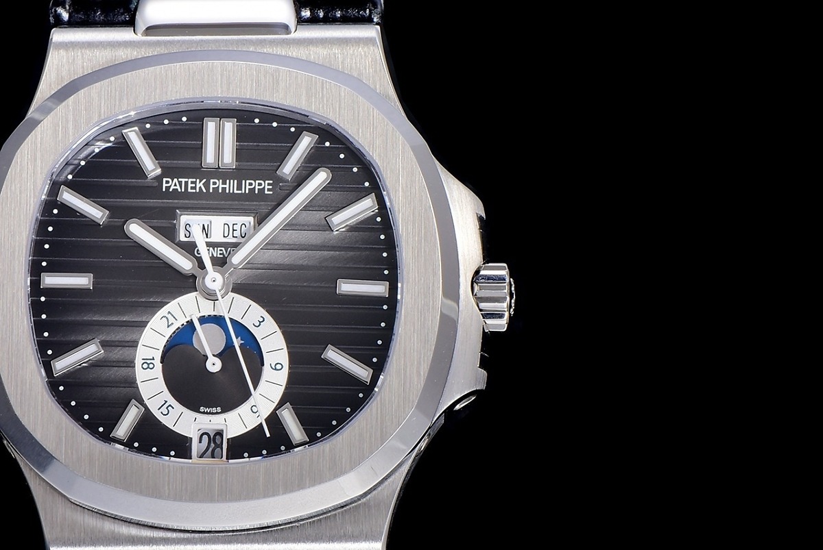 Replica Nautilus 5726A-001 Patek Philippe Annual Calendar, Moon phases.</br> <span style="color: #a8927b; font-size: 90%;">40.5 mm,Steel,Dark Dial</span> - Image 5
