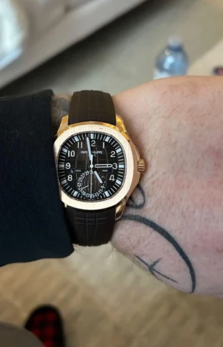 Replica Aquanaut 5164R-001 Patek Philippe Travel Time</br> <span style="color: #a8927b; font-size: 90%;">40.8 mm,Rose gold</span> photo review