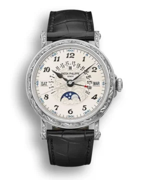 Patek Philippe Perpetual Calendar with Retrograde Date Hand 38mm in White Gold (5160/500G-001)