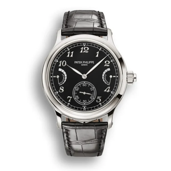 Patek Philippe Grande and Petite Sonnerie Minute Repeater, with its stunning 44.8 mm platinum case (reference 6301P-001)