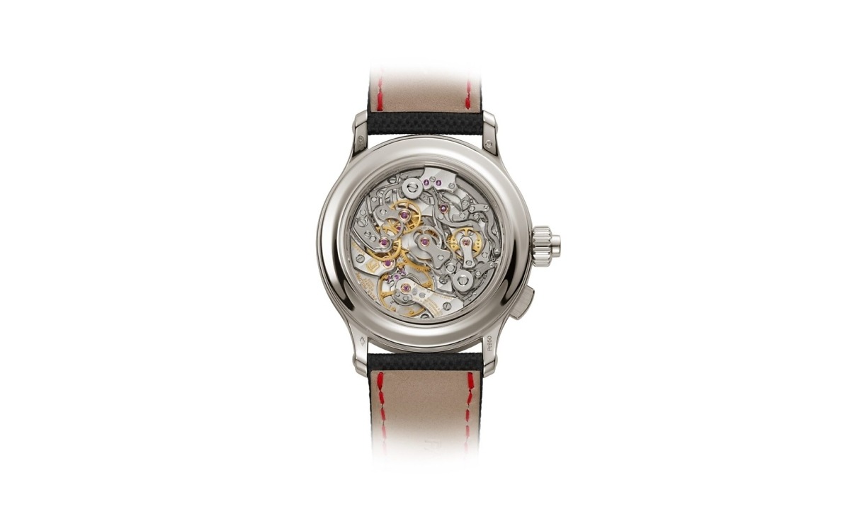Patek Philippe Schleppzeiger-Monopusher-Chronograph für Linkshänder, Ewiger Kalender. 8927 mm, Platin, 90P-38.3 - Bild 5373