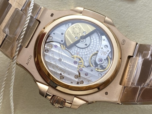 Replica Nautilus 5712/1R-001 Patek Philippe Moon phases</br> <span style="color: #a8927b; font-size: 90%;">40 mm,Rose gold, Brown Dial</span> - Image 8