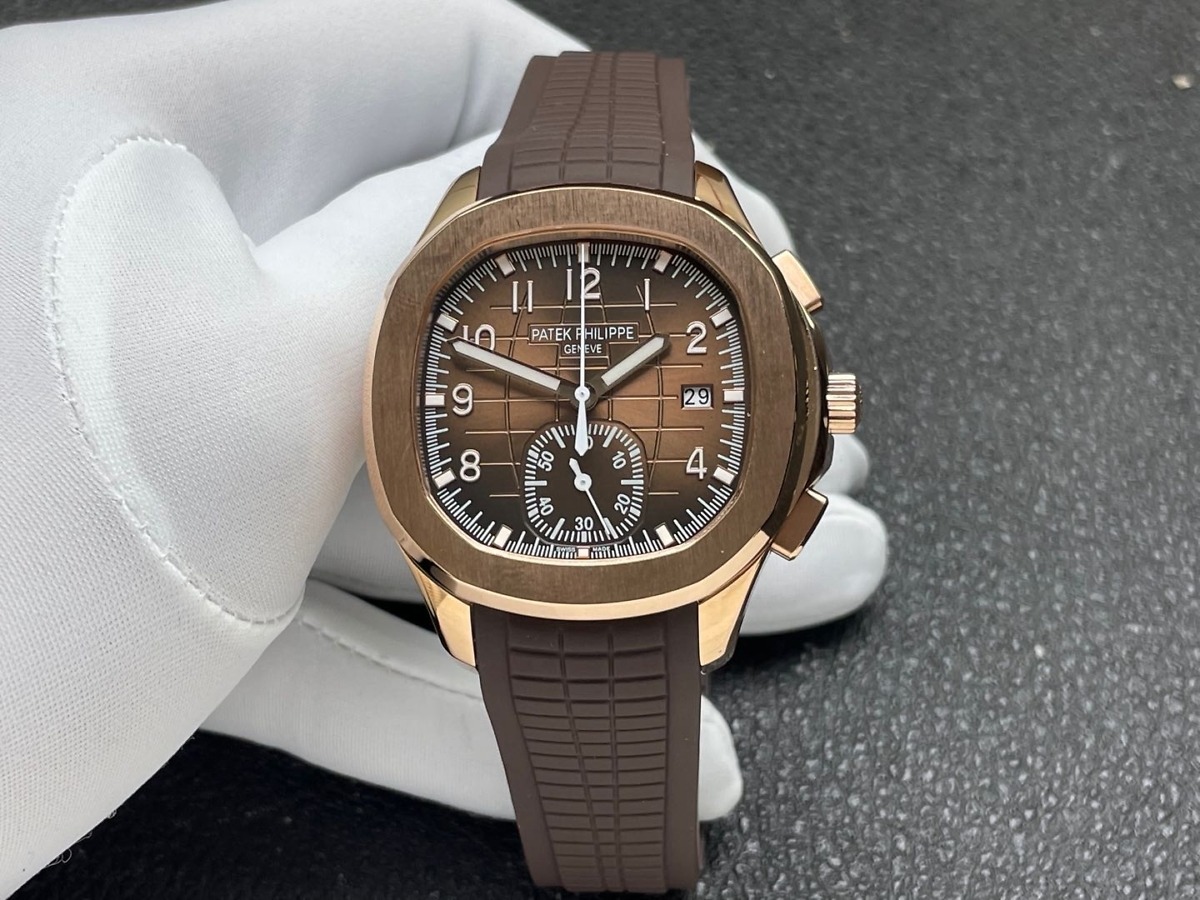 Replica Aquanaut 5968R-001 Patek Philippe Chronograph</br> <span style="color: #a8927b; font-size: 90%;">42.2 mm,Rose gold,Brown Dial</span> - Image 2