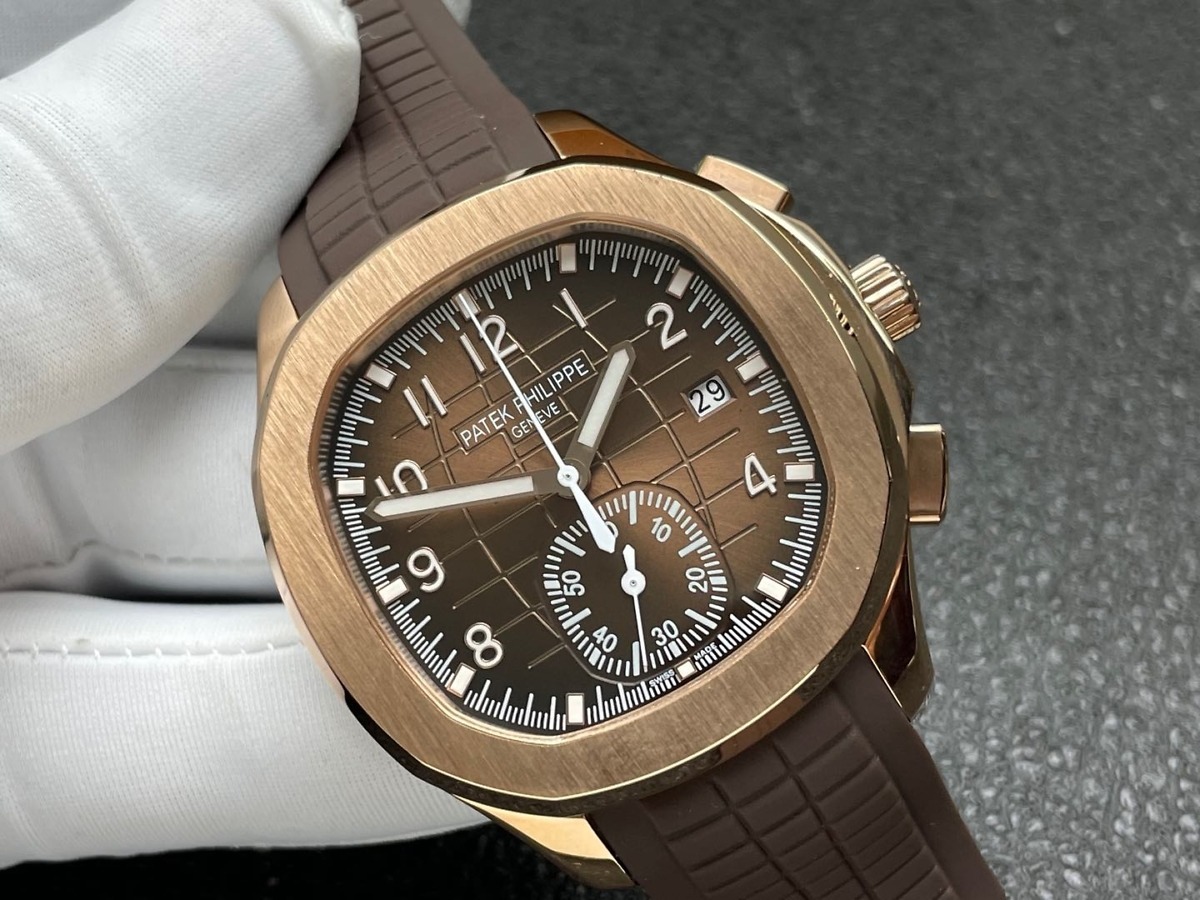 Replica Aquanaut 5968R-001 Patek Philippe Chronograph</br> <span style="color: #a8927b; font-size: 90%;">42.2 mm,Rose gold,Brown Dial</span> - Image 3