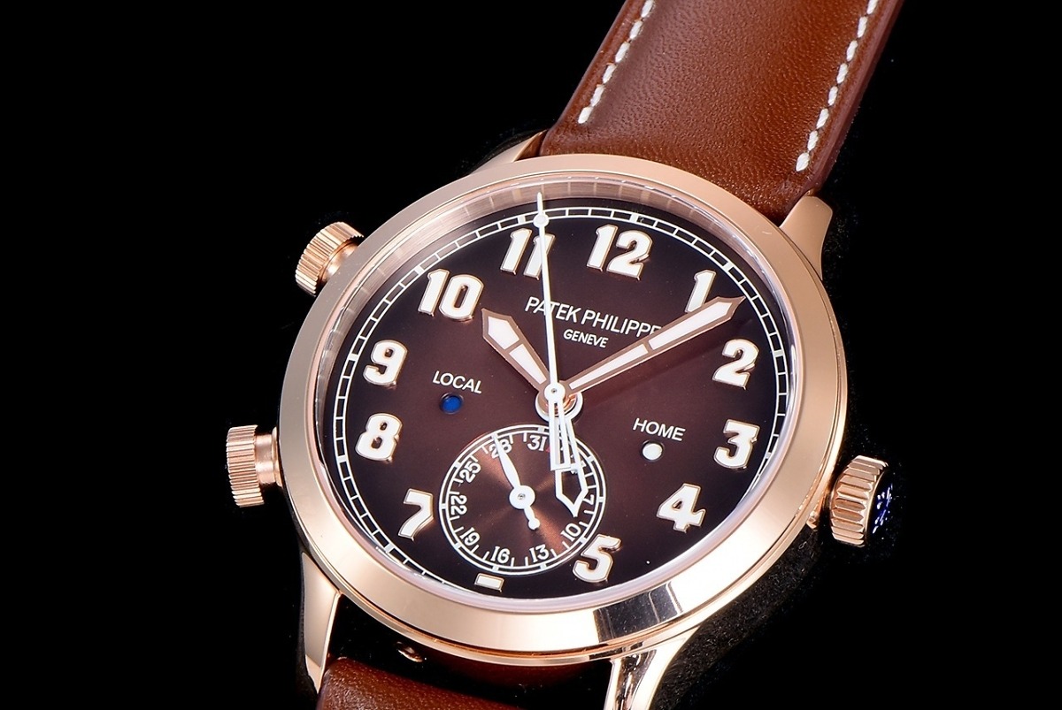 Replica Complications 5524R-001 Patek Philippe CALATRAVA PILOT TRAVEL TIME. </br> <span style="color: #a8927b; font-size: 90%;">42 mm,Rose Gold</span> - Image 3