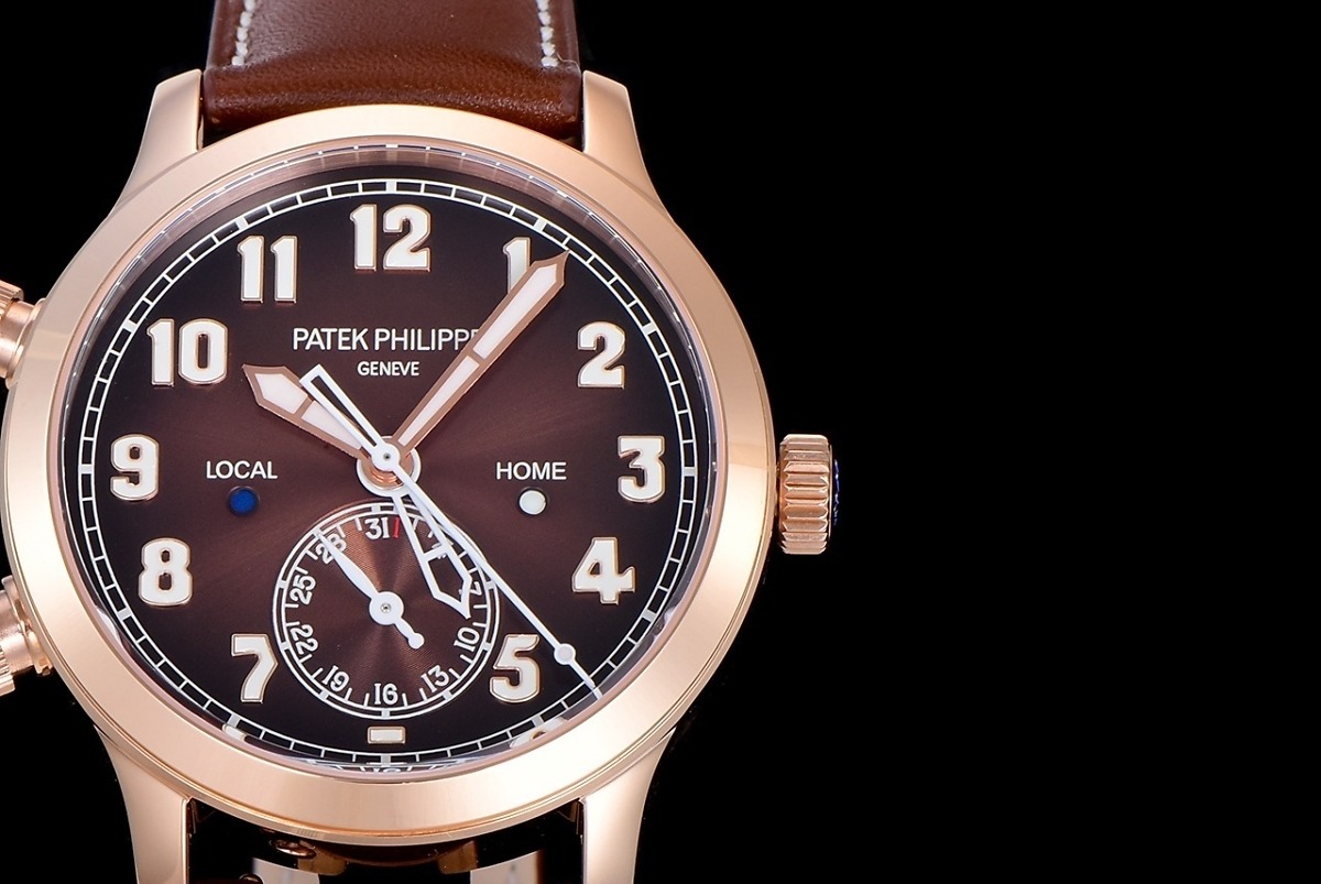 Replica Complications 5524R-001 Patek Philippe CALATRAVA PILOT TRAVEL TIME. </br> <span style="color: #a8927b; font-size: 90%;">42 mm,Rose Gold</span> - Image 4