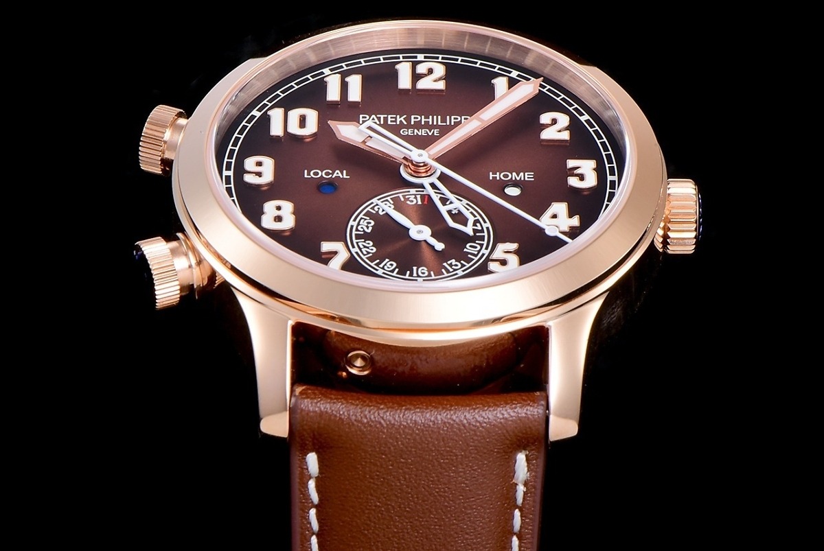 Replica Complications 5524R-001 Patek Philippe CALATRAVA PILOT TRAVEL TIME. </br> <span style="color: #a8927b; font-size: 90%;">42 mm,Rose Gold</span> - Image 5