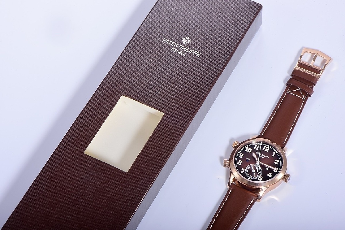 Replica Complications 5524R-001 Patek Philippe CALATRAVA PILOT TRAVEL TIME. </br> <span style="color: #a8927b; font-size: 90%;">42 mm,Rose Gold</span> - Image 8