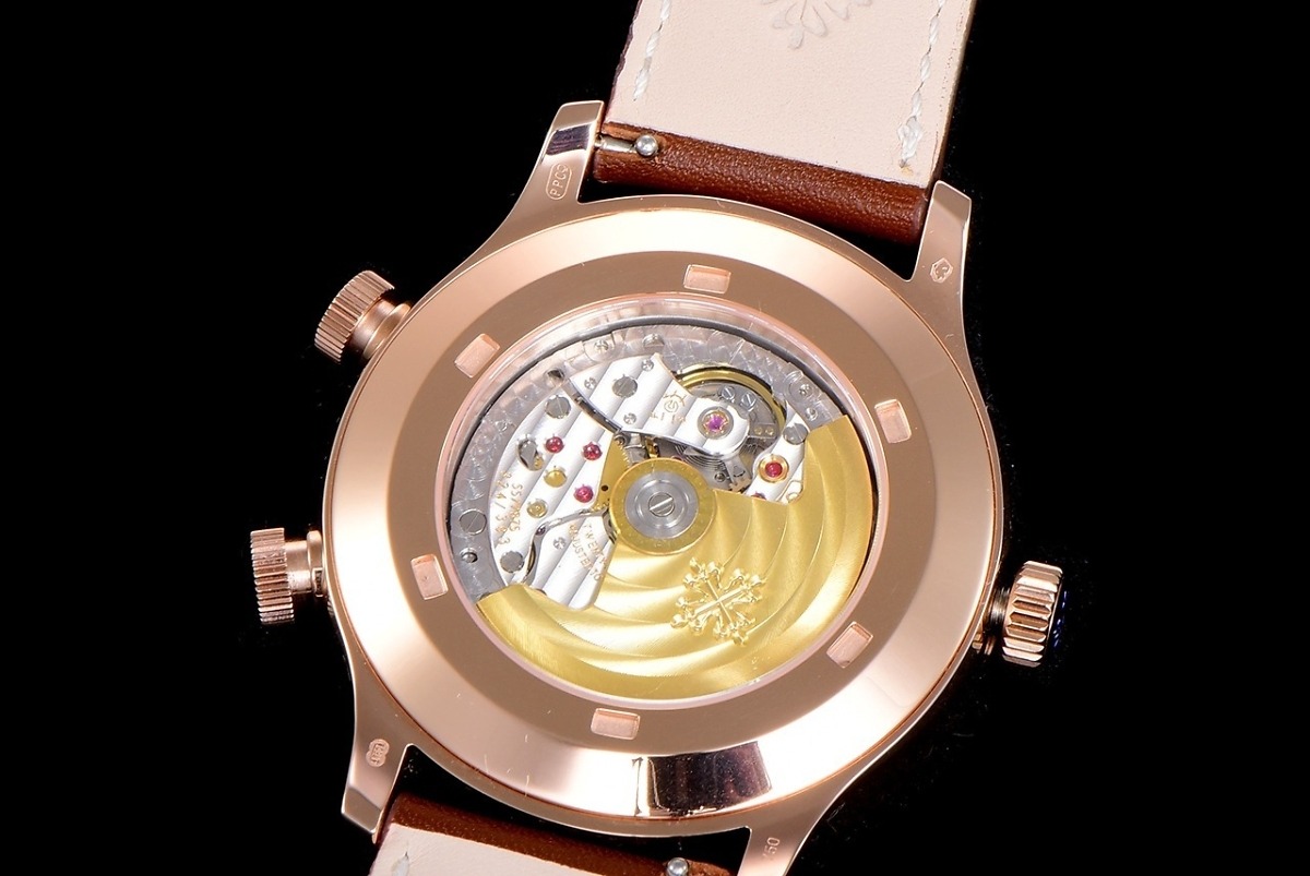 Replica Complications 5524R-001 Patek Philippe CALATRAVA PILOT TRAVEL TIME. </br> <span style="color: #a8927b; font-size: 90%;">42 mm,Rose Gold</span> - Image 12